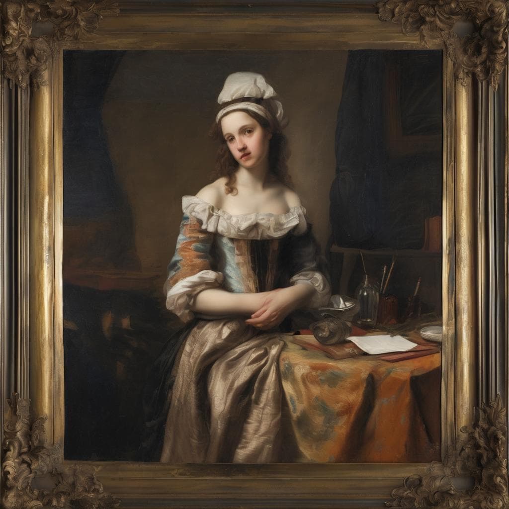 Παράδειγμα ελαιογραφίας φοιτήτριας τέχνης στο εργαστήριο ζωγραφικής, η επίδραση της τέχνης στην πολιτική και κοινωνία.